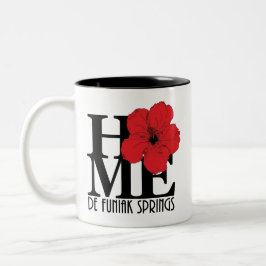 ZUHAUSE De Funiak Springs Roter Hibiskus 11oz Zweifarbige Tasse