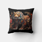 Zuhause Décor, farbenfrohe Tiger Kissen (Rückseite)
