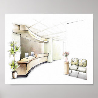 Zuhause Decoration Color Pencil Artwork Poster