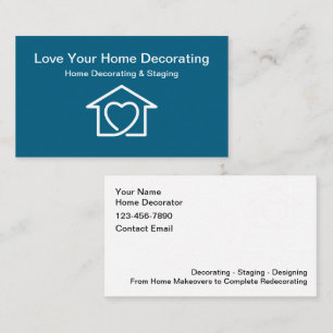 Zuhause Decorieren und reales Anwesen Visitenkarte