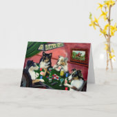 Zuhause der Australier 4 Hunde, die Karte (Gelbe Blume)