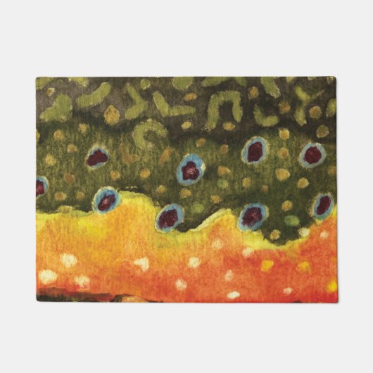 Zuhause der Bachforelle Fußmatte (Vorderseite)