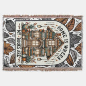 Zuhause der Bücher | Cosy Bookworm Throw | Cott Decke (Vorderseite)
