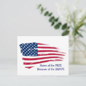 Zuhause der Freien Flagge Postkarte (Stehend Vorderseite)