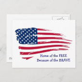 Zuhause der Freien Flagge Postkarte (Vorne/Hinten)