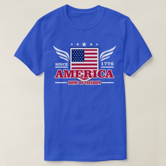 ZUHAUSE DER FREIHEIT AMERIKAS T-Shirt (Design vorne)