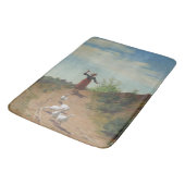 Zuhause der Gänsefülle (von Paul Peel) Badematte (Schrägansicht)