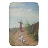 Zuhause der Gänsefülle (von Paul Peel) Badematte (Vorderseite Vertikal)