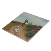 Zuhause der Gänsefülle (von Paul Peel) Fliese (Seite)