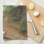 Zuhause der Gänsefülle (von Paul Peel) Geschirrtuch (Viertel Falte)