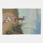 Zuhause der Gänsefülle (von Paul Peel) Geschirrtuch (Horizontal)