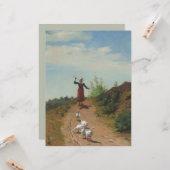 Zuhause der Gänsefülle (von Paul Peel) Karte (Vorderseite/Rückseite Beispiel)