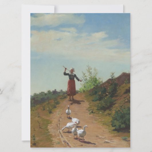Zuhause der Gänsefülle (von Paul Peel) Karte (Vorderseite)