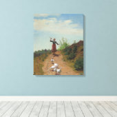 Zuhause der Gänsefülle (von Paul Peel) Leinwanddruck (Insitu (Holzboden))