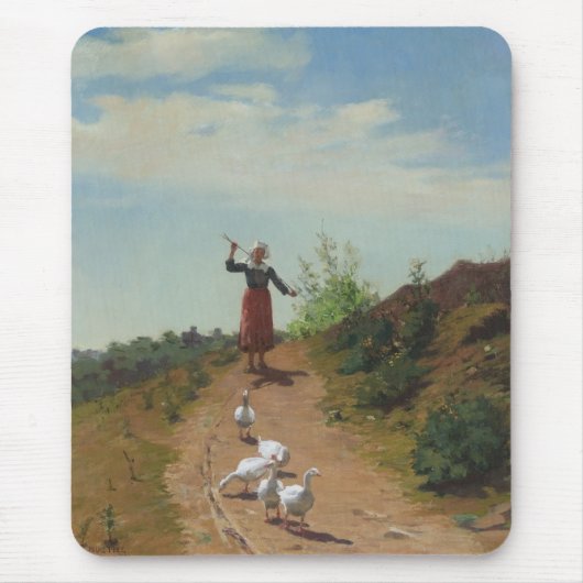 Zuhause der Gänsefülle (von Paul Peel) Mousepad (Vorne)