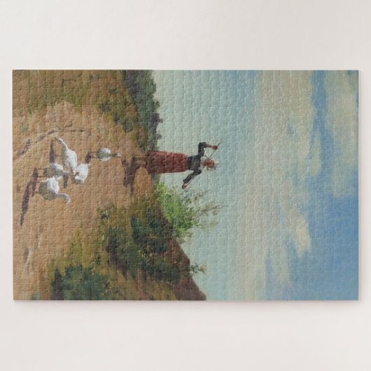 Zuhause der Gänsefülle (von Paul Peel) Puzzle (Horizontal)