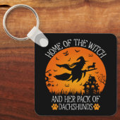 Zuhause der Hexe und ihr Bündel von Dackeln Cool Schlüsselanhänger (Vorderseite)