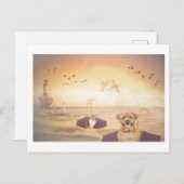 Zuhause der Leuchtturm Keepers Pets Fantasy Postkarte (Vorne/Hinten)