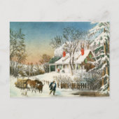 Zuhause der Logs, Winterlandschaft Postkarte (Vorderseite)