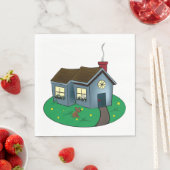 Zuhause der niedlichen Hütte Serviette (Beispiel)