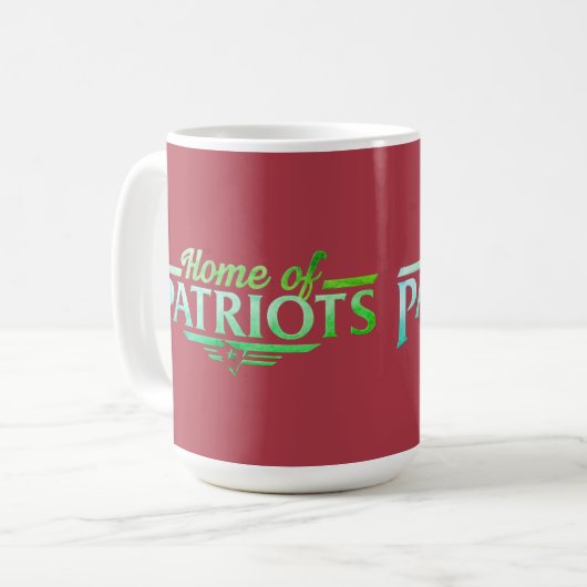 Zuhause der Patrioten Kaffeetasse (Vorderseite Links)