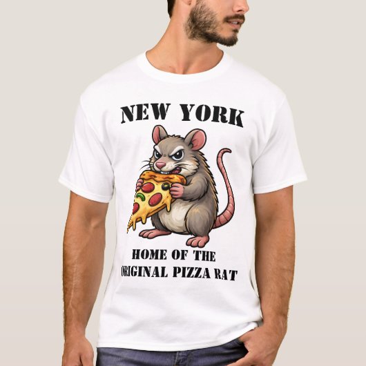 Zuhause der Pizza-Ratte T-Shirt (Vorderseite)