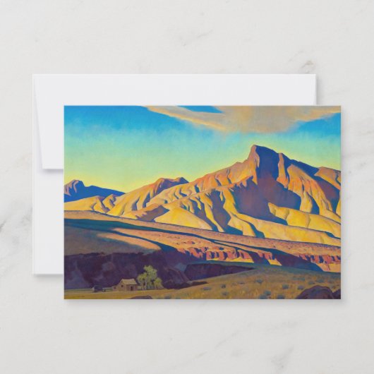 Zuhause der Ratte der Wüste von Maynard Dixon Dankeskarte (Vorderseite)