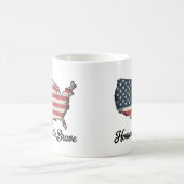 Zuhause der Tapferen 4. Juli Patriotisch Kaffeetasse (Mittel)