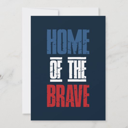 Zuhause der Tapferkeit Einladung (Vorderseite)