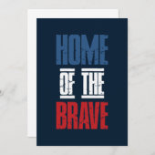 Zuhause der Tapferkeit Einladung (Vorne/Hinten)