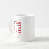Zuhause der wegen der tapferen Veteranenflagge Kaffeetasse (Vorderseite Links)