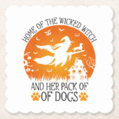 Zuhause der Wicken Hexe und ihre Hundepackung Cool Untersetzer (Vorderseite)