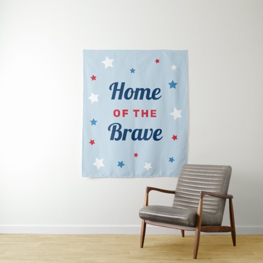 Zuhause des Brave Blue 4. Juli Tapestry Wandteppich (Beispiel)