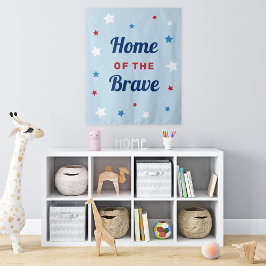 Zuhause des Brave Blue 4. Juli Tapestry Wandteppich