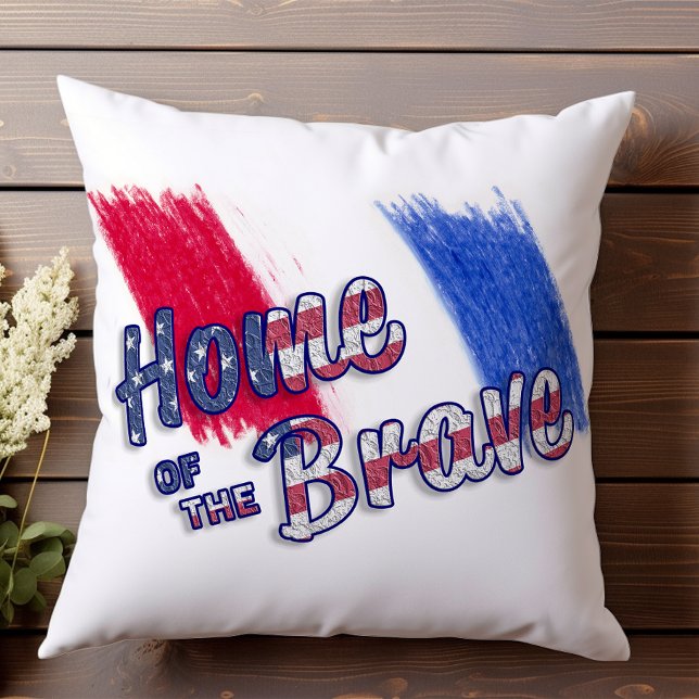 Zuhause des Brave Red White und Blue Patriotic Kissen (Von Creator hochgeladen)