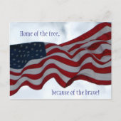 Zuhause des freien ... Veteranen-Tagespostkarte Postkarte (Vorderseite)