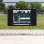 Zuhause des freien wegen der tapferen Flagge der U Banner (Insitu)