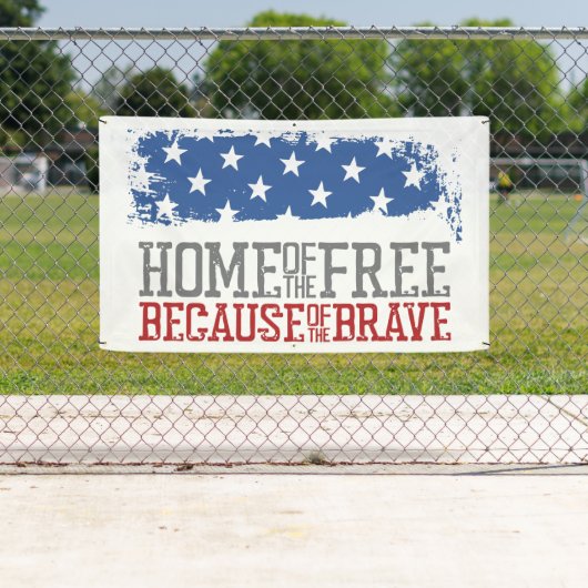 Zuhause des freien wegen der tapferen Flagge der U Banner (Insitu)