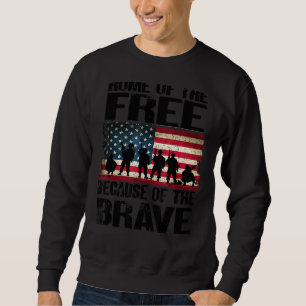 Zuhause des Freien wegen der tapferen US-Flagge Pa Sweatshirt