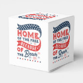 Zuhause des Freien wegen der Tapferkeit Geschenkschachtel (Rückseite)