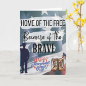 Zuhause des Freien, wegen der Tapferkeit! Karte (Gelbe Blume)