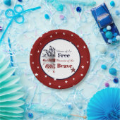 Zuhause des Freien wegen der Tapferkeit, Pappteller (Party)