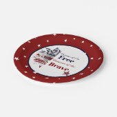 Zuhause des Freien wegen der Tapferkeit, Pappteller (Schrägansicht)