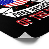 Zuhause des Freien wegen der Tapferkeit Poster (Ecke)