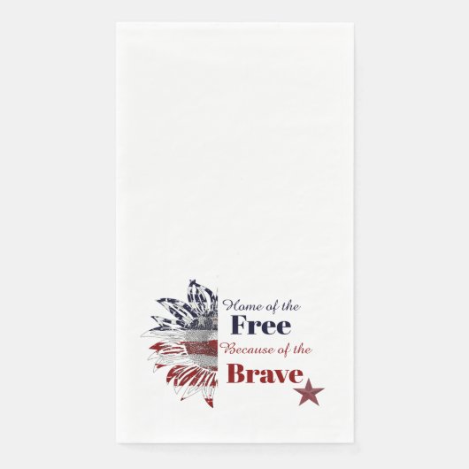 Zuhause des Freien wegen der Tapferkeit, Serviette (Vorderseite)
