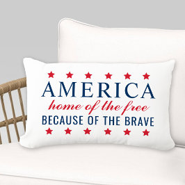 Zuhause des Freien wegen des tapferen Amerika Kissen Für Draußen