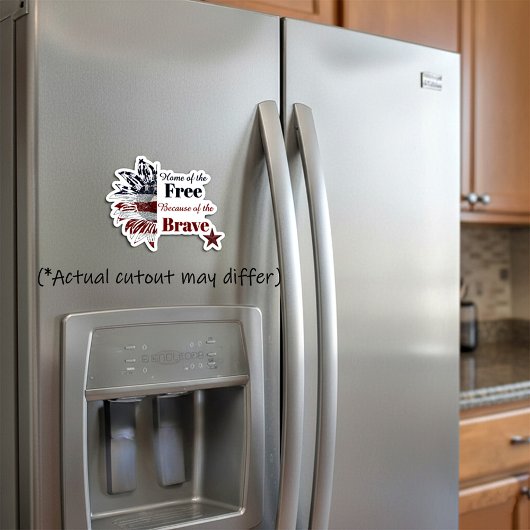 Zuhause des freien wegen des tapferen Magneten Fotoskulptur Magnet