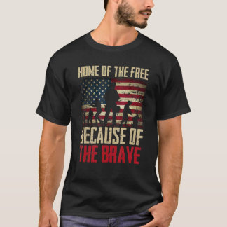 Zuhause des Freien wegen des tapferen Proud Veters T-Shirt