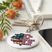 Zuhause des Freien wegen des tapferen Schlüsselanh Schlüsselanhänger (Seite)