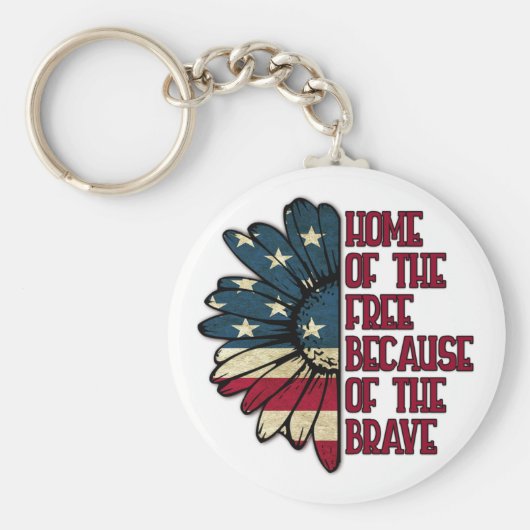 Zuhause des Freien wegen des tapferen Schlüsselanh Schlüsselanhänger (Vorne)
